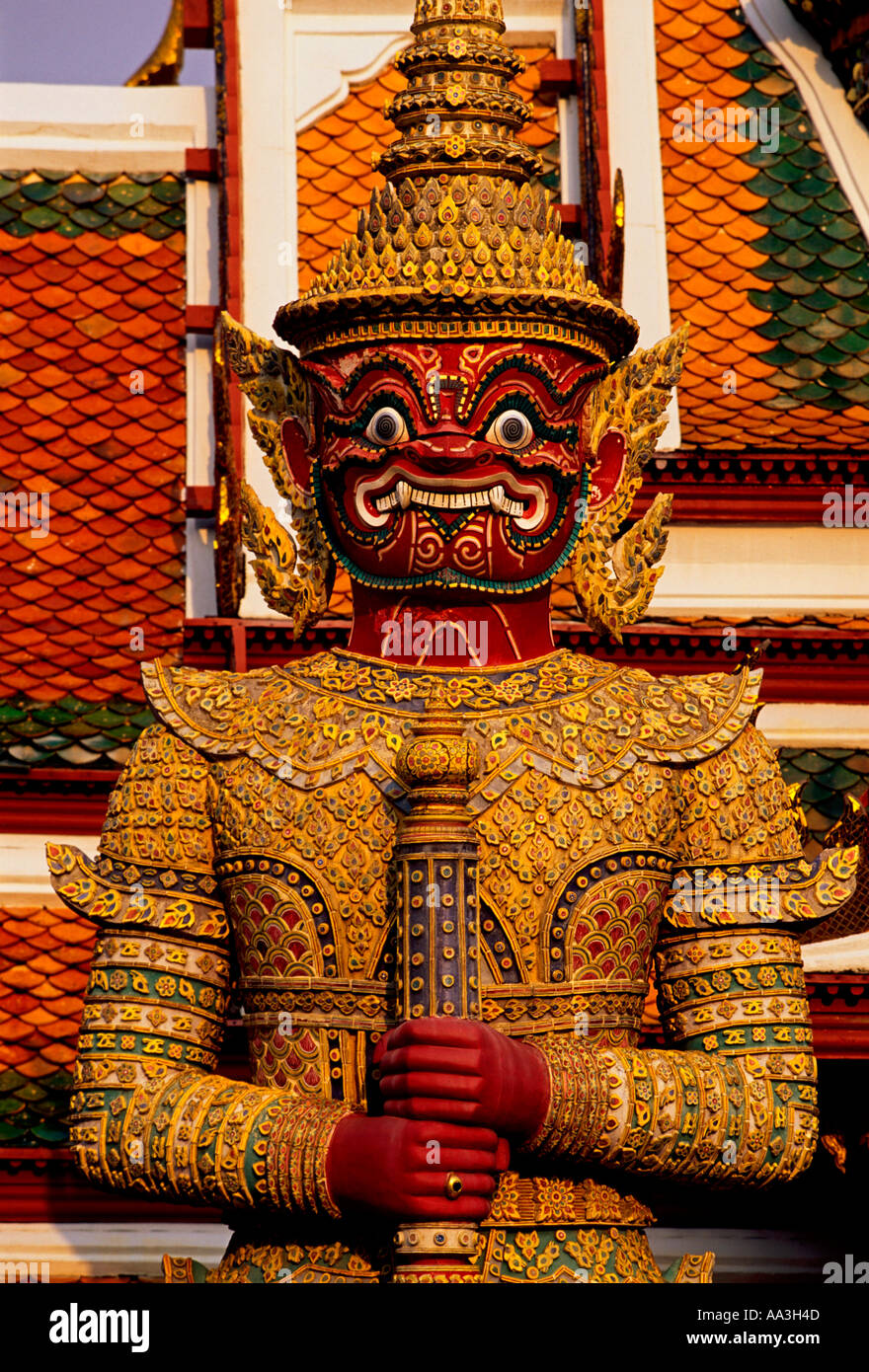 mythical giant, guard, guarding temple, Buddhism, Buddhist temple, Wat