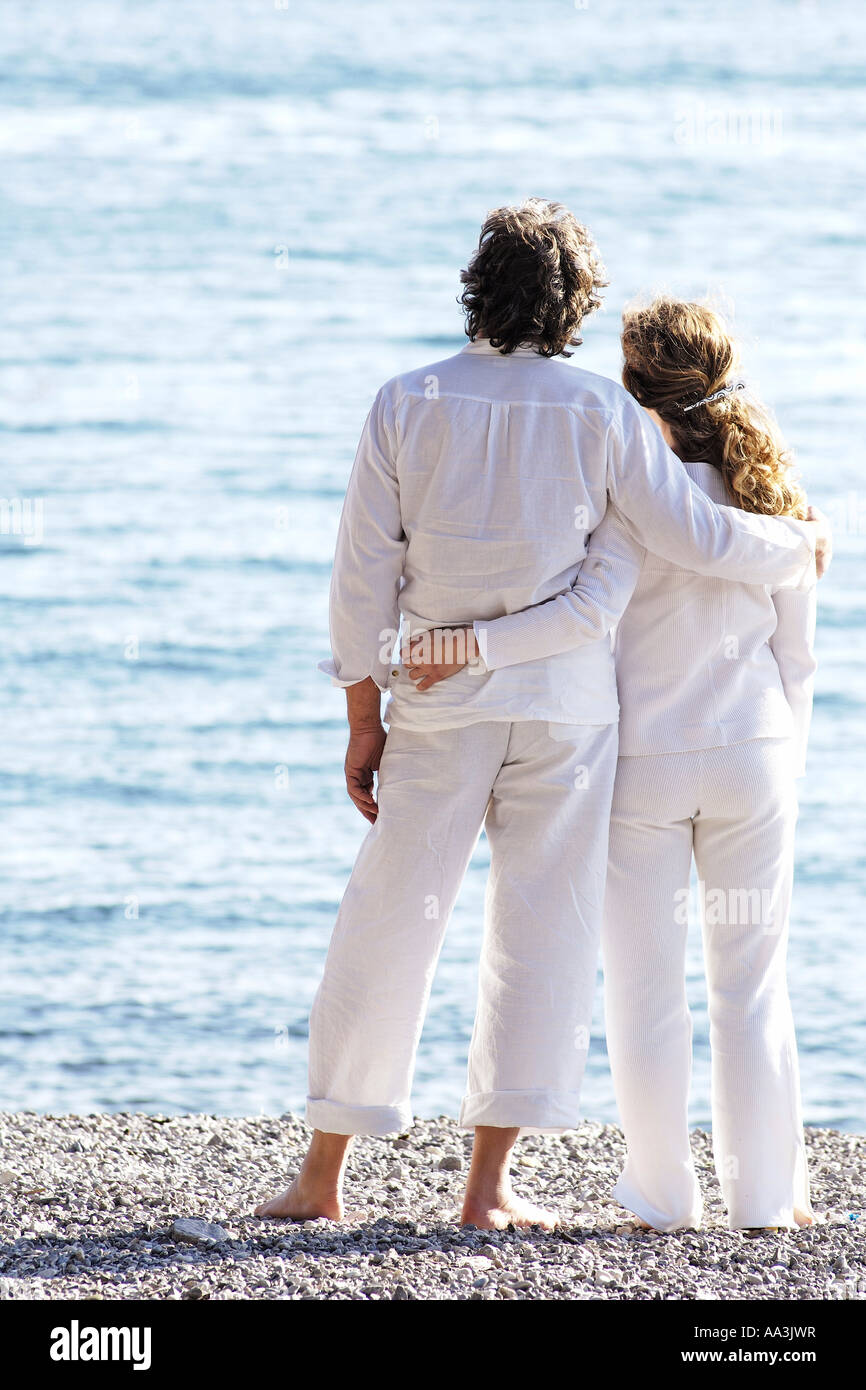 mature couple on the beach Stock Photo - Alamy