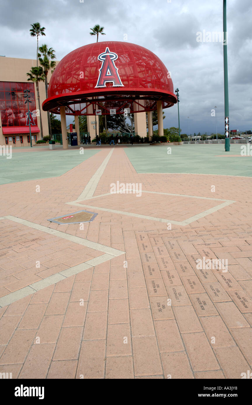 Angel Stadium Of Anaheim Blueprint Art Print - 18x24 Inch Hand-Drawn Style