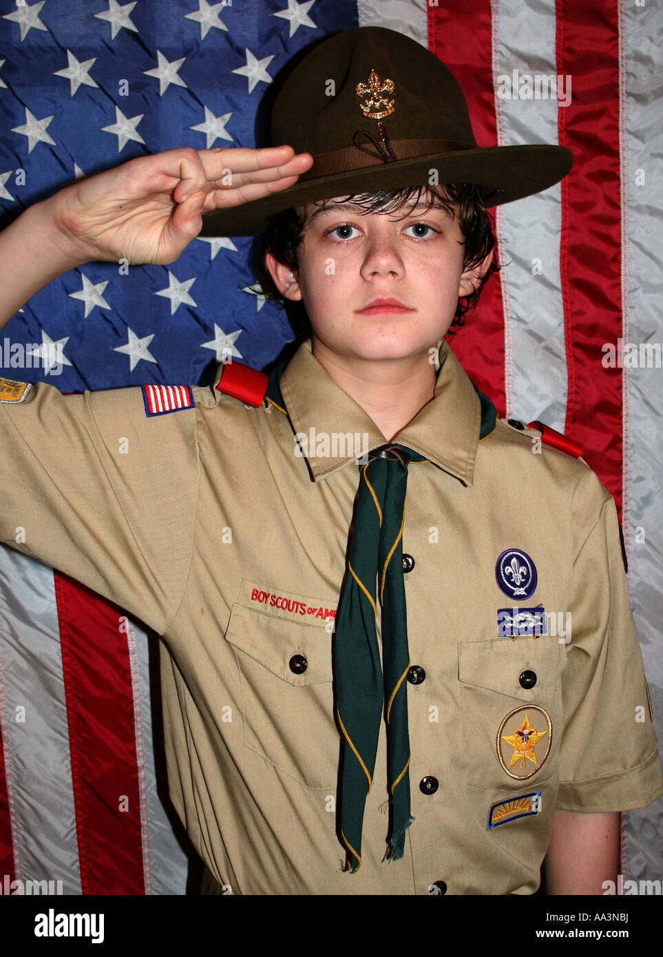 Boy scout salute uniform hires stock photography and images Alamy