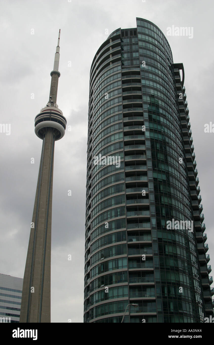CN Tower and administrative building, Toronto Canada Stock Photo