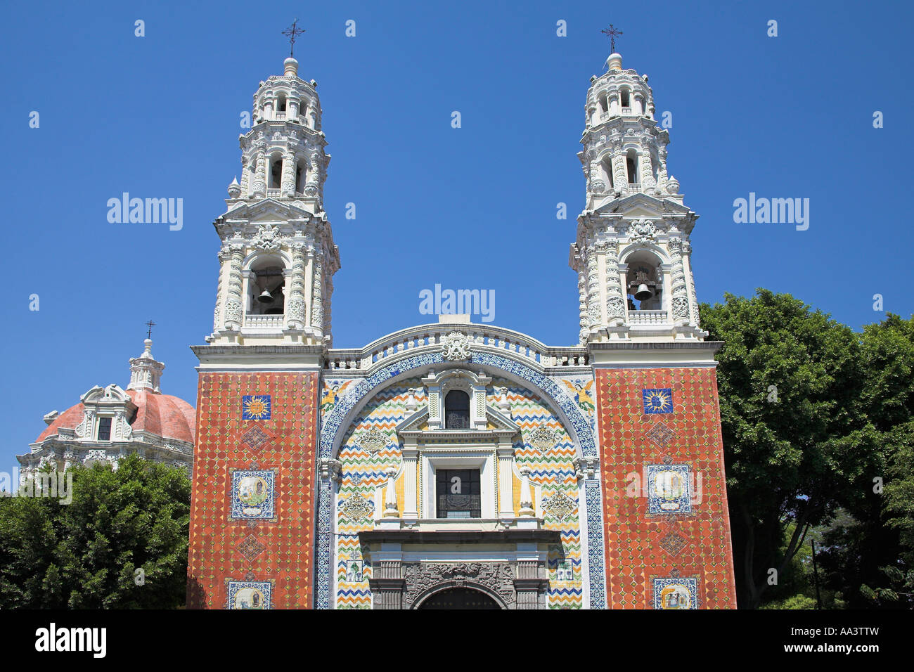 Santuario de Nuestra Senora de Guadalupe, Church of Our Lady of Guadalupe, Avenida Reforma, Puebla, Mexico Stock Photo