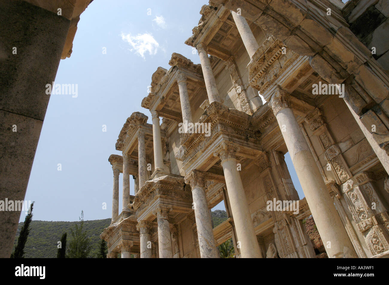 Celcus Library of Celcus at ruin city of Ephesus in Turkey Stock Photo - Alamy