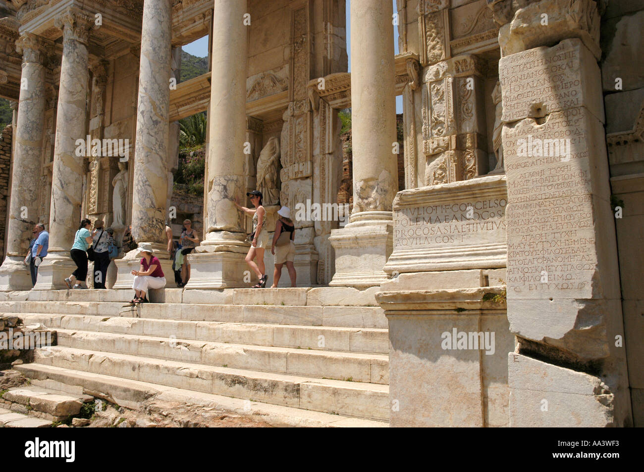 Celcus Library of Celcus at ruin city of Ephesus in Turkey Stock Photo - Alamy