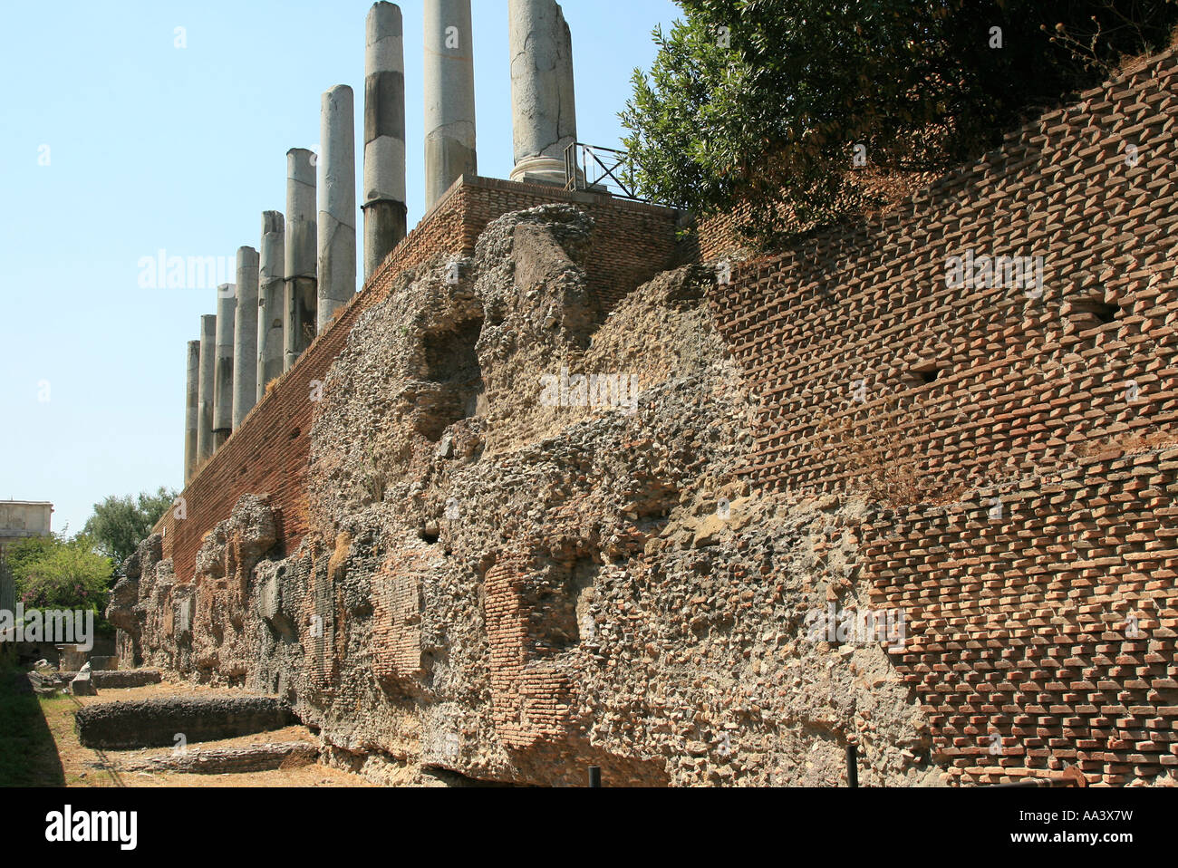 Ancient Brick Wall in Rome Stock Photo Alamy