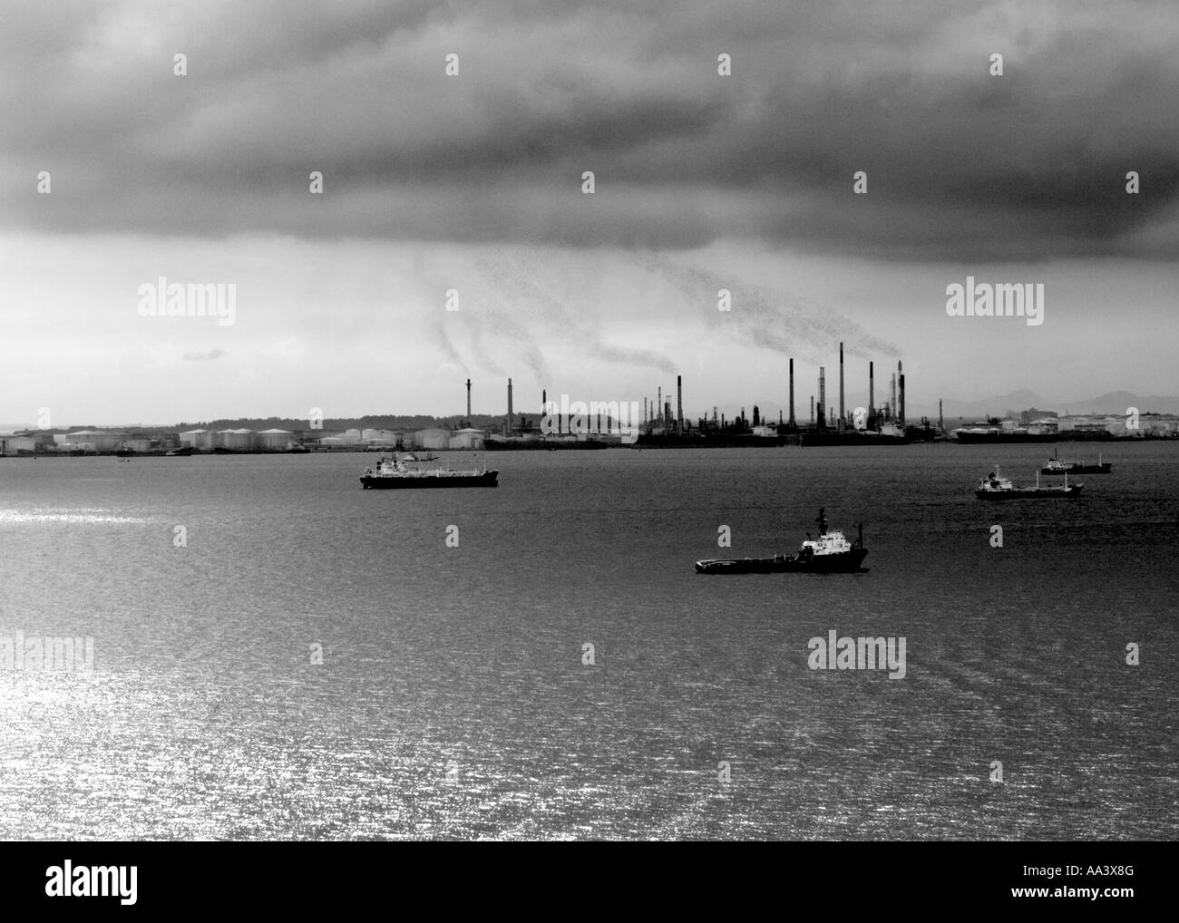 View from Sentosa Is. , Singapore Stock Photo