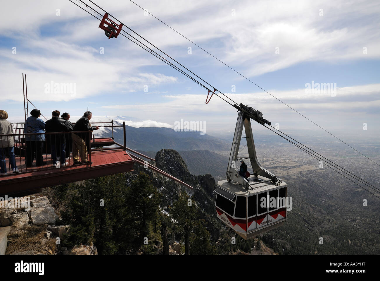Albuquerque, New Mexico, take from the top of the Sandia Tramway. Stock Photo