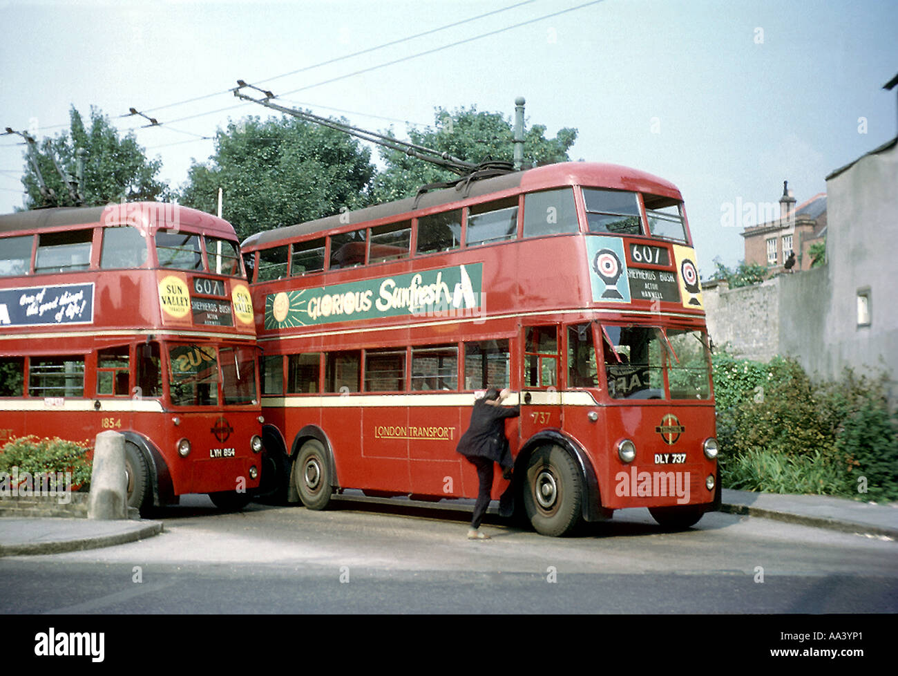 London Trolleybuses at Uxbridge Stock Photo Alamy