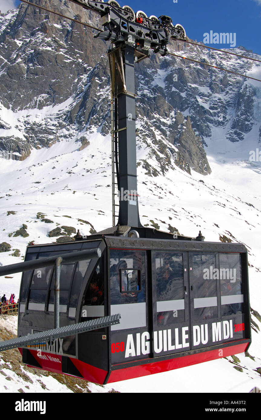 Cable car Chamonix Aiguile du Midi Station Plan de l'Aiguiille Chamonix