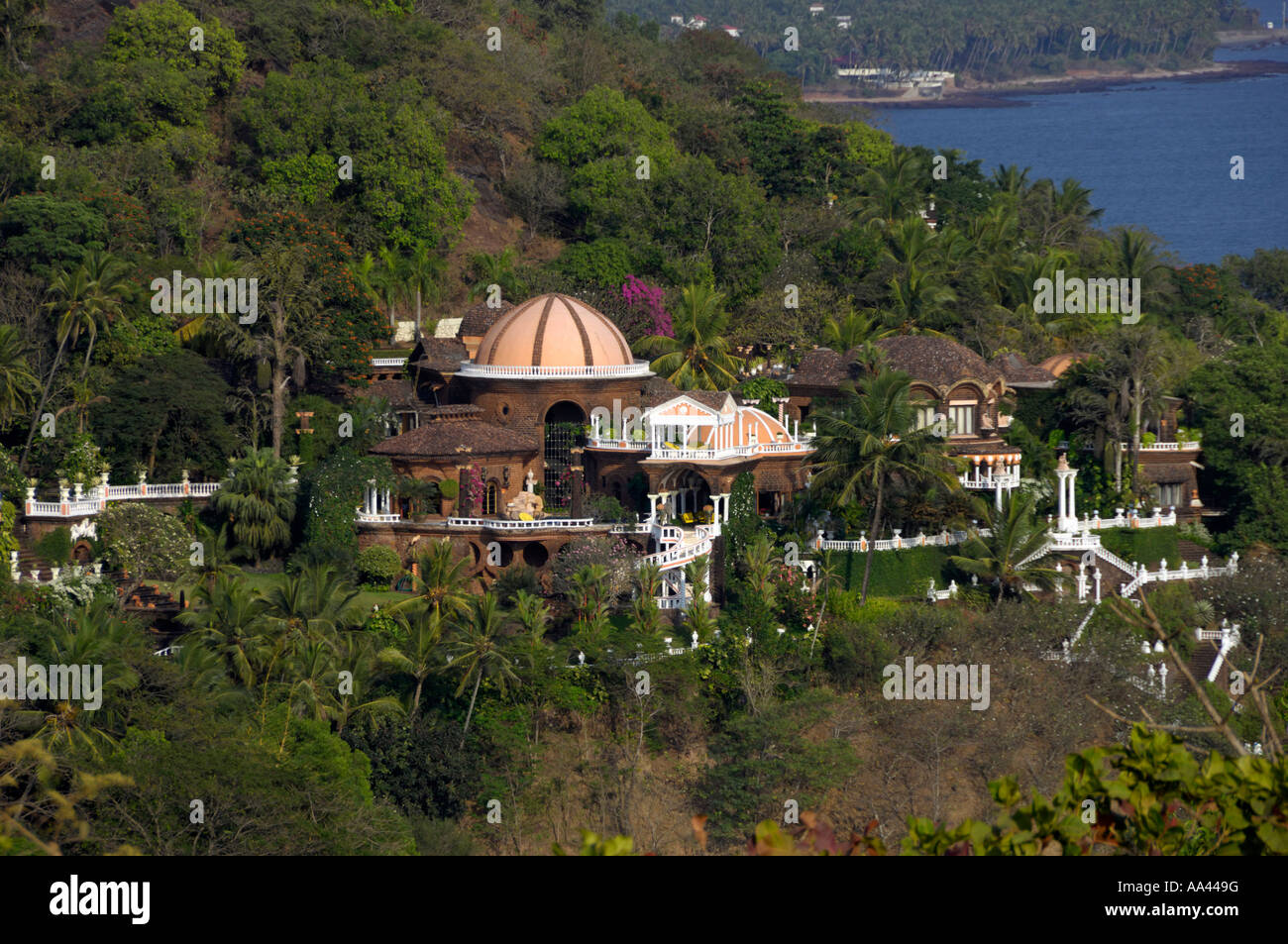 Hillside resort Goa India Stock Photo