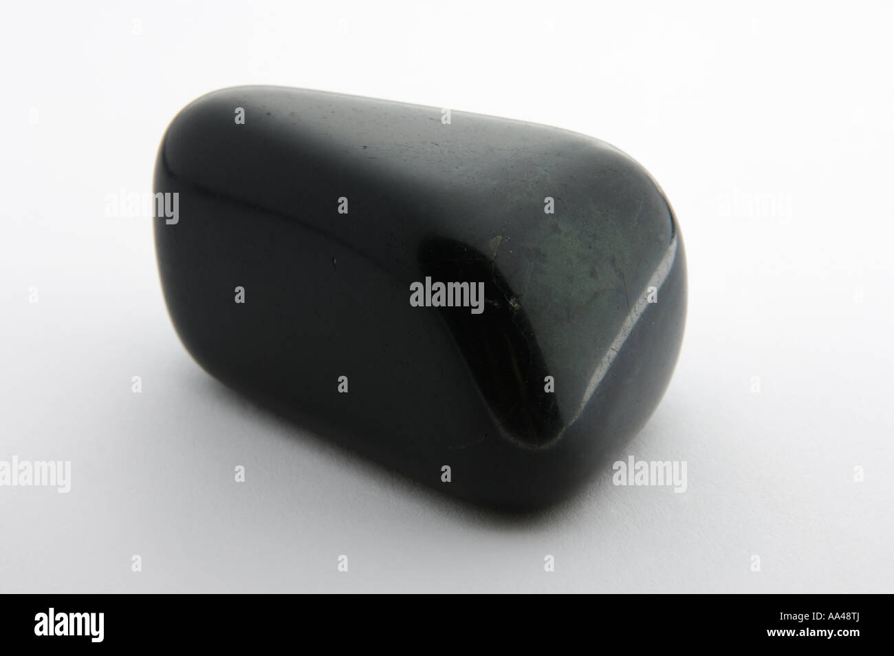 Black Onyx gem stone Stock Photo