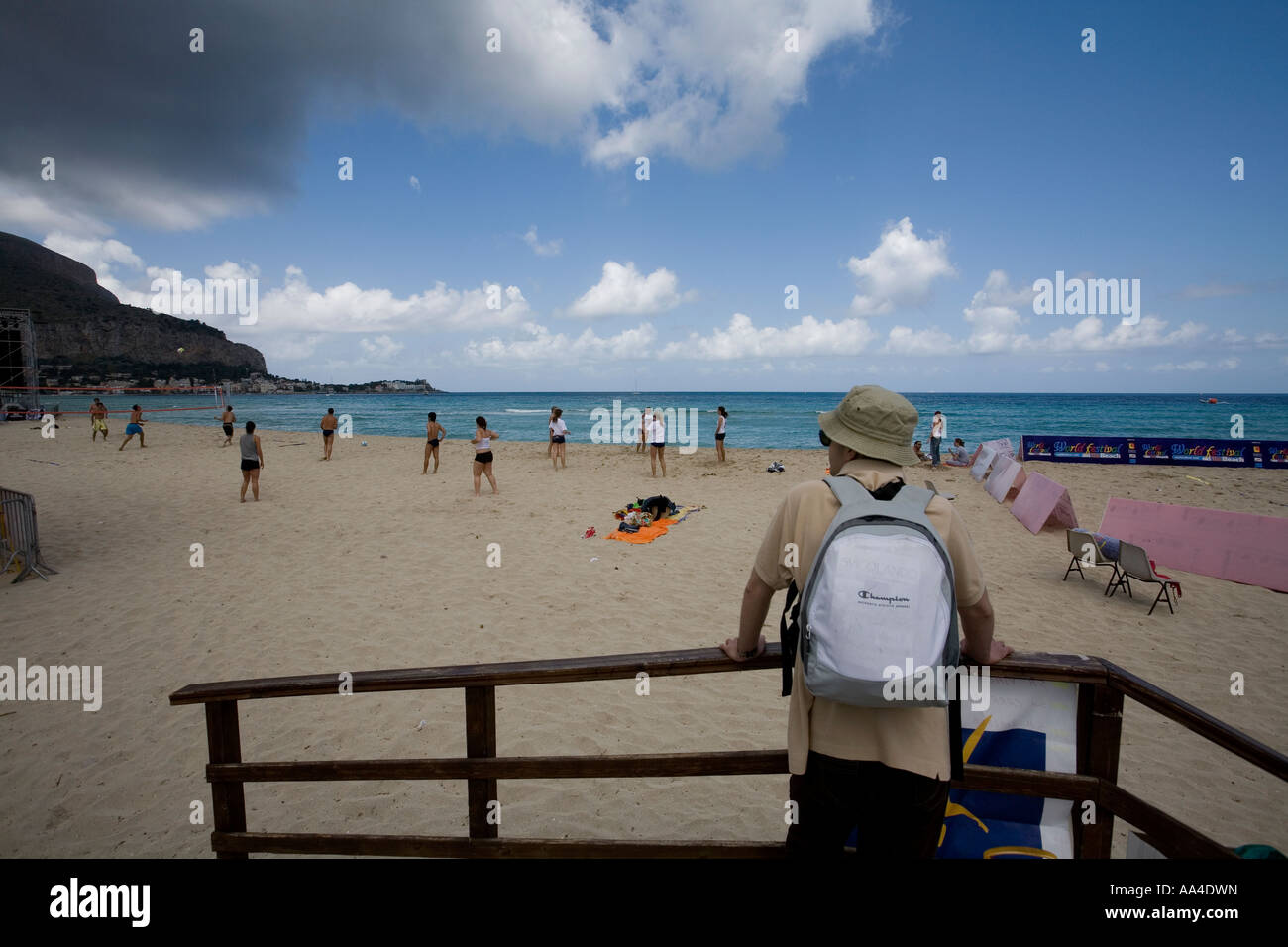 Mondello Palermo Sicily Italy Stock Photo