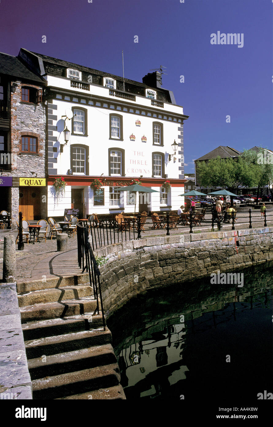 The Three Crowns at Sutton harbour Plymouth Devon England UK Stock Photo Alamy