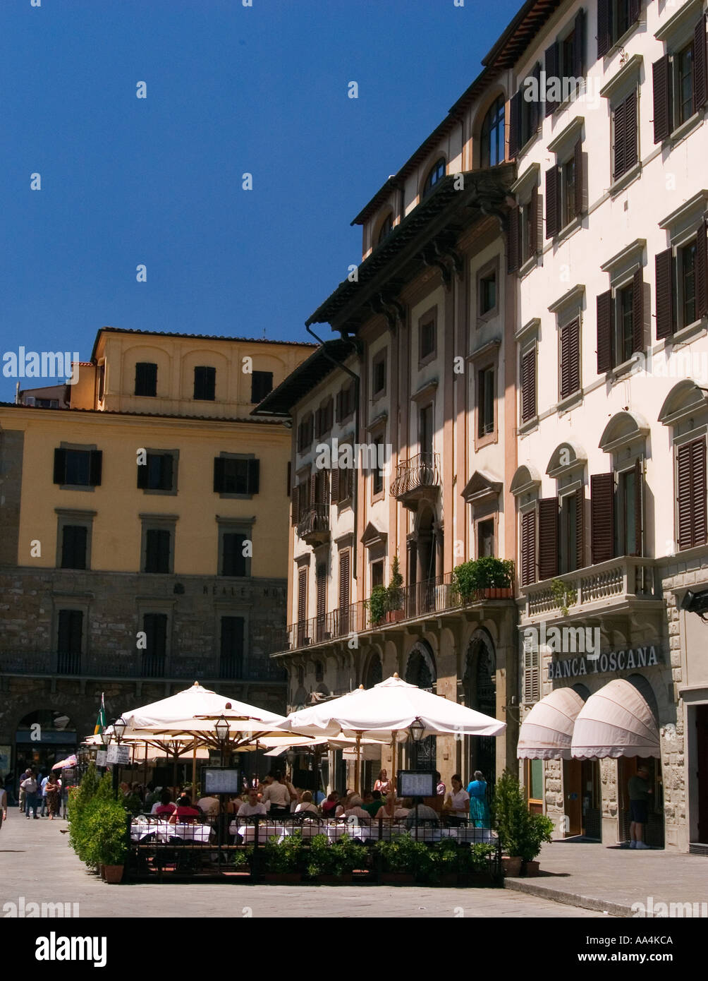 Outdoor dining in Florence Italy Stock Photo Alamy
