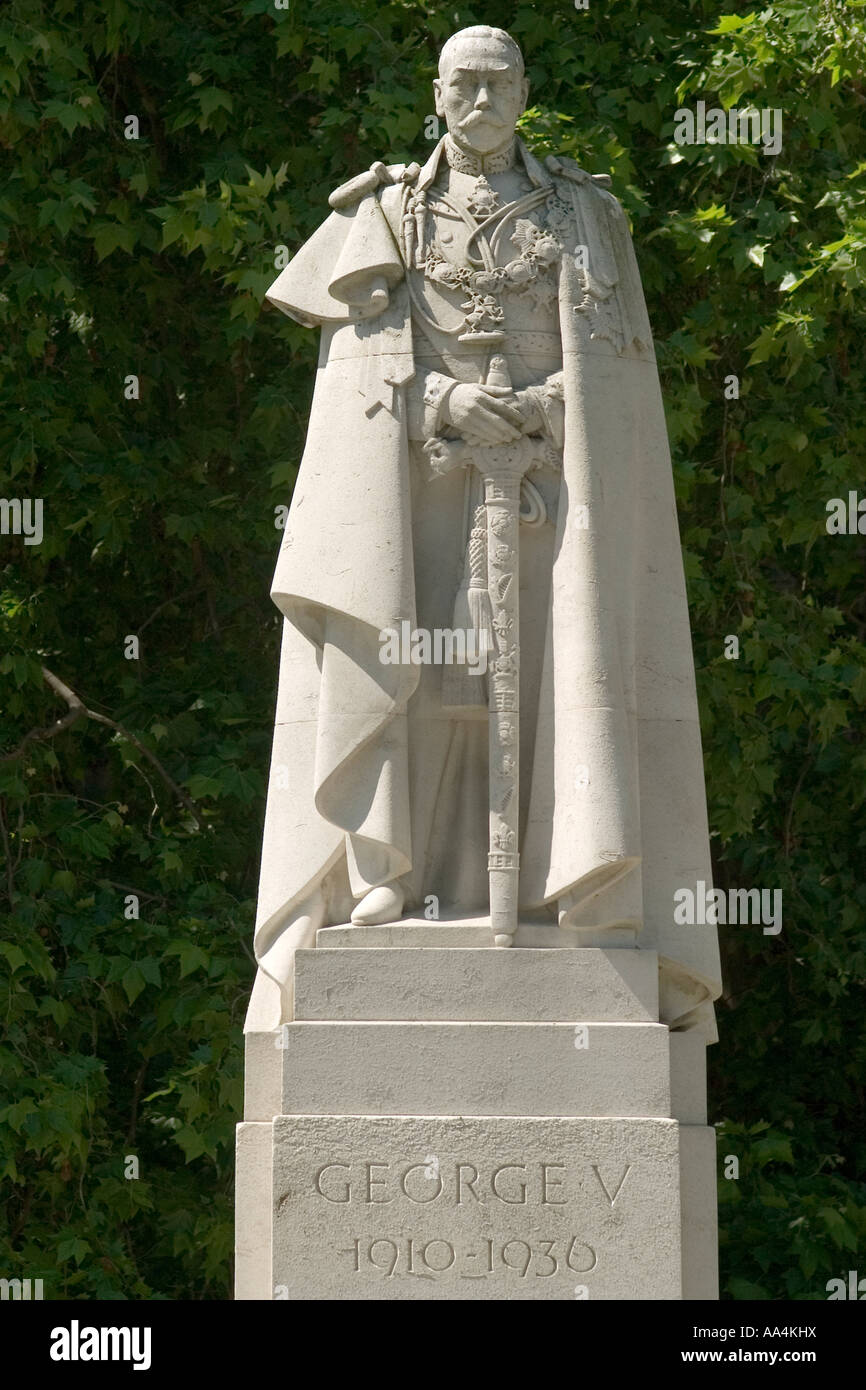 England. London King George V statue Stock Photo