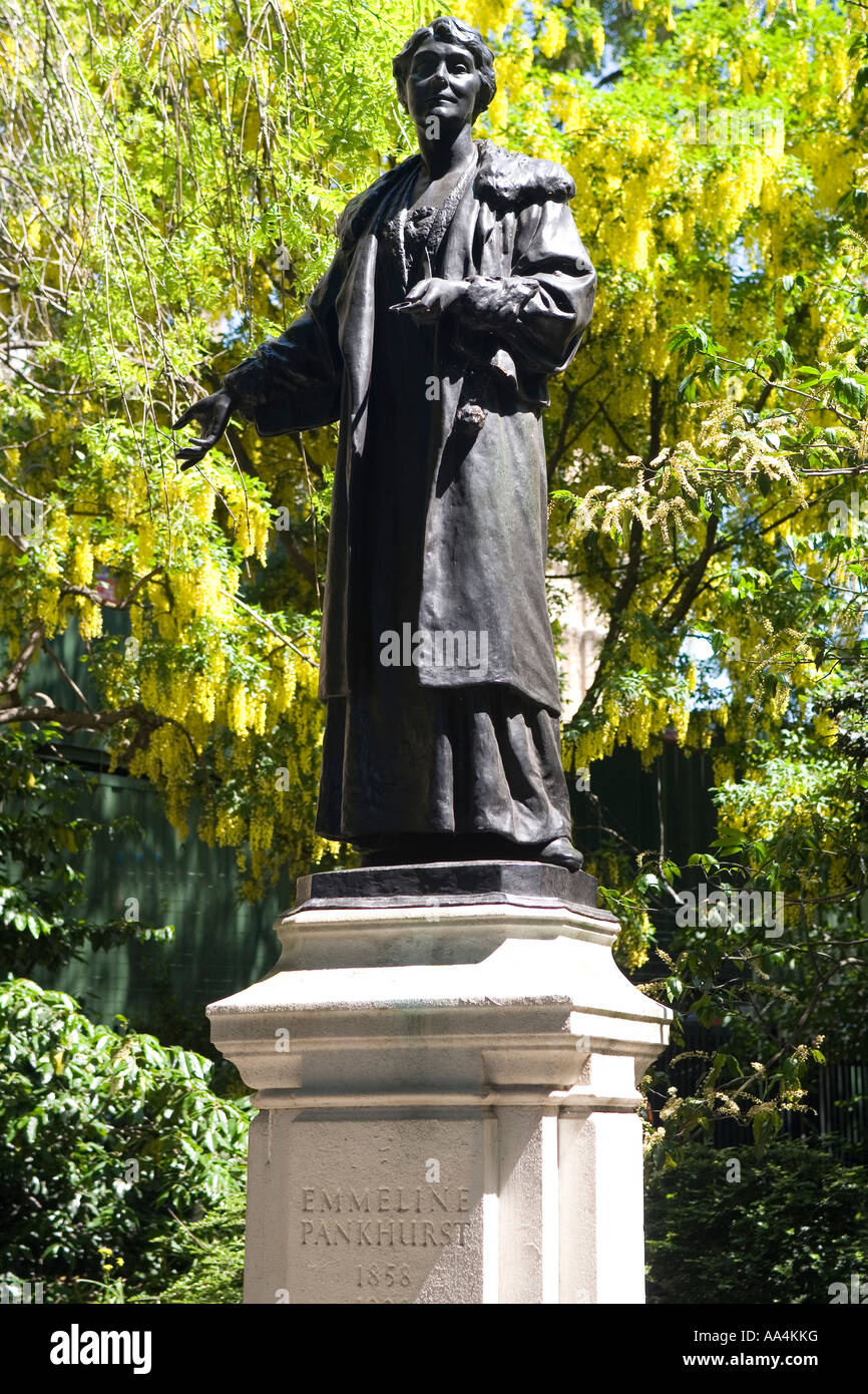 England. London. Emmeline Pankhurst statue Stock Photo