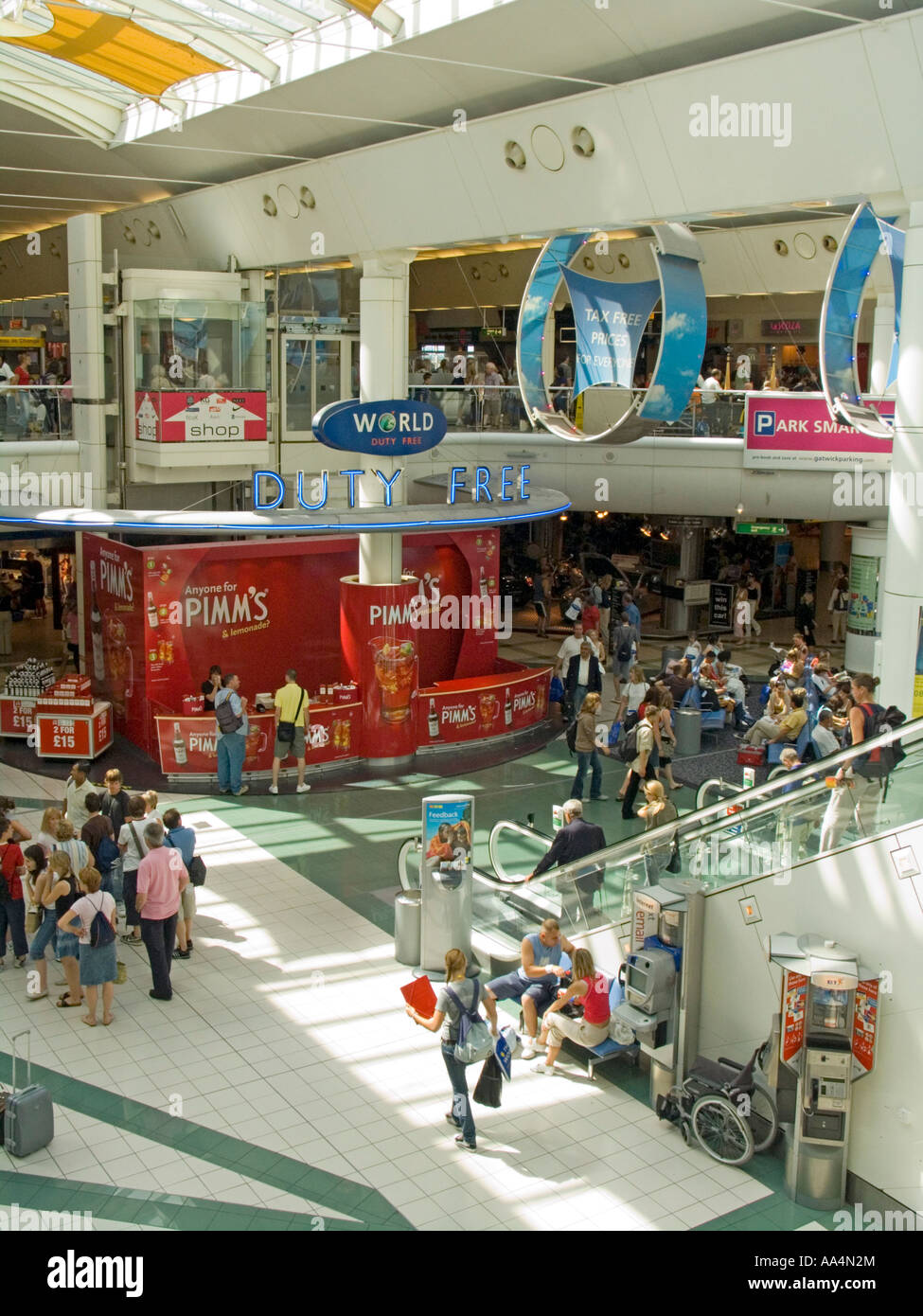Duty free area London Gatwick Airport United Kingdom Stock Photo Alamy