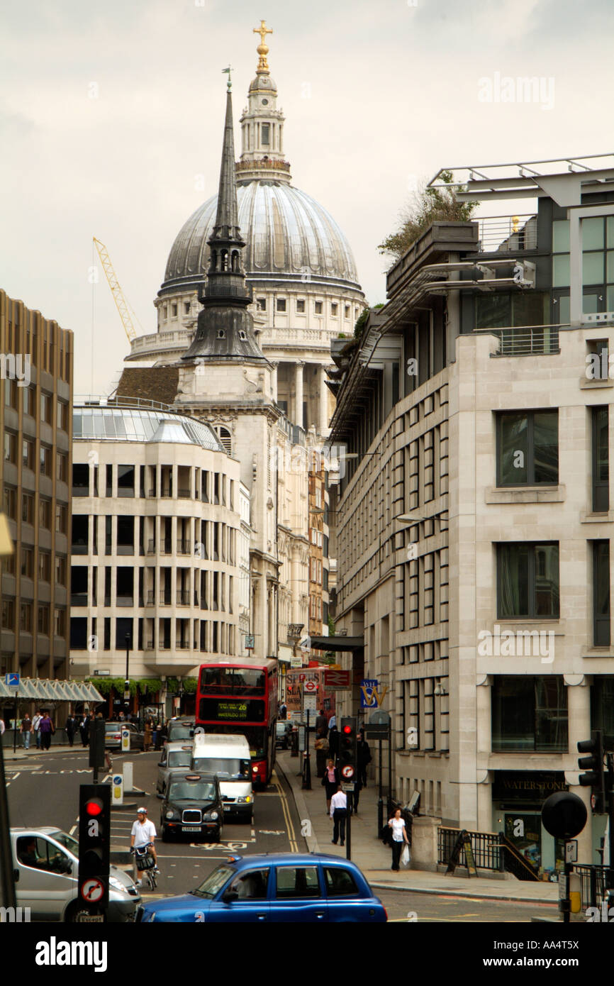 Ludgate Hill in the City of London England UK Stock Photo