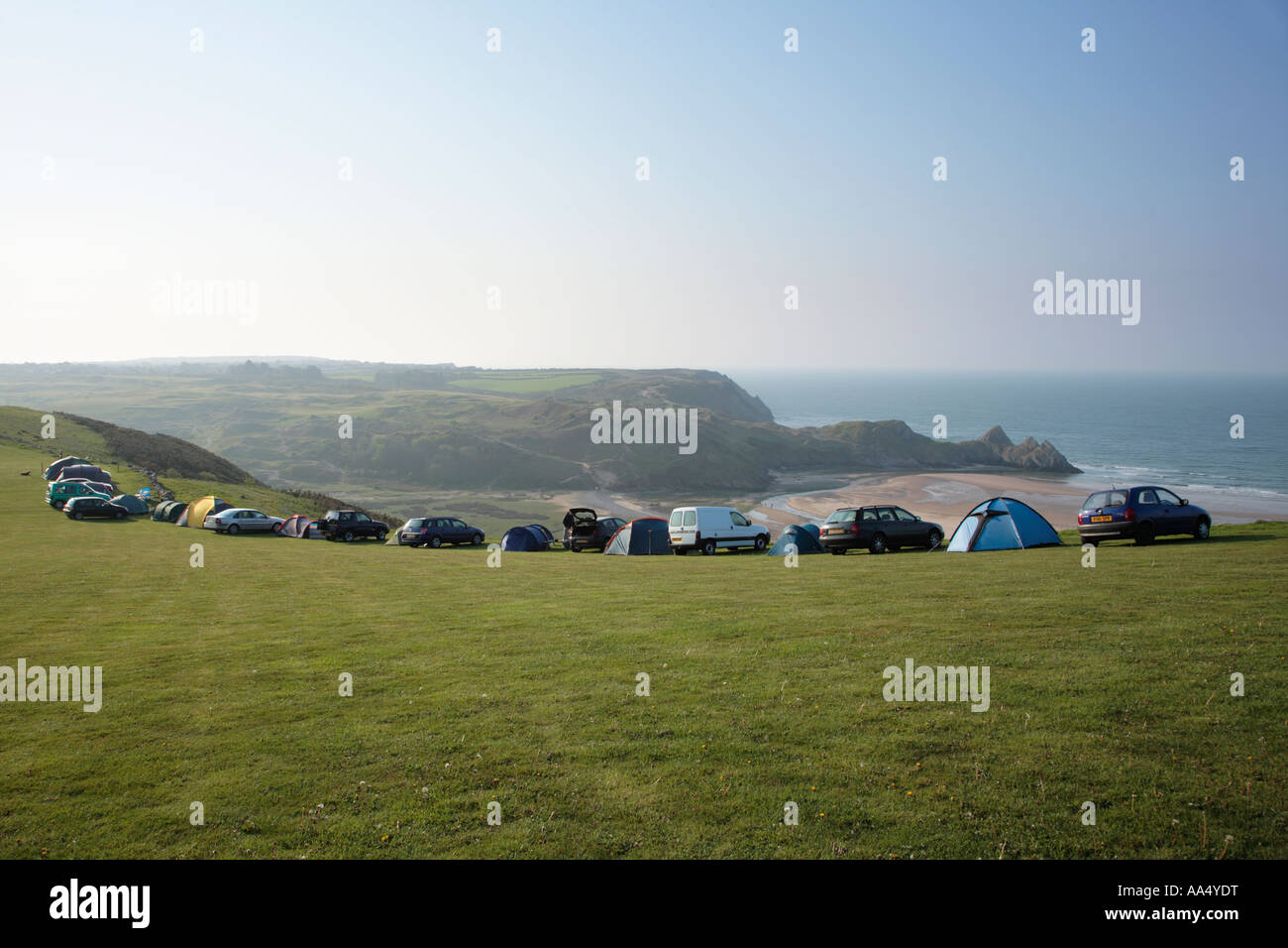 Three Cliffs Bay Camping High Resolution Stock Photography And Images Alamy