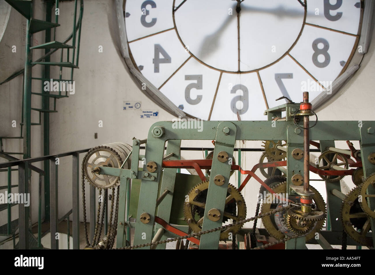 The clock mechanism in Quito cathedral, Ecuador Stock Photo Alamy
