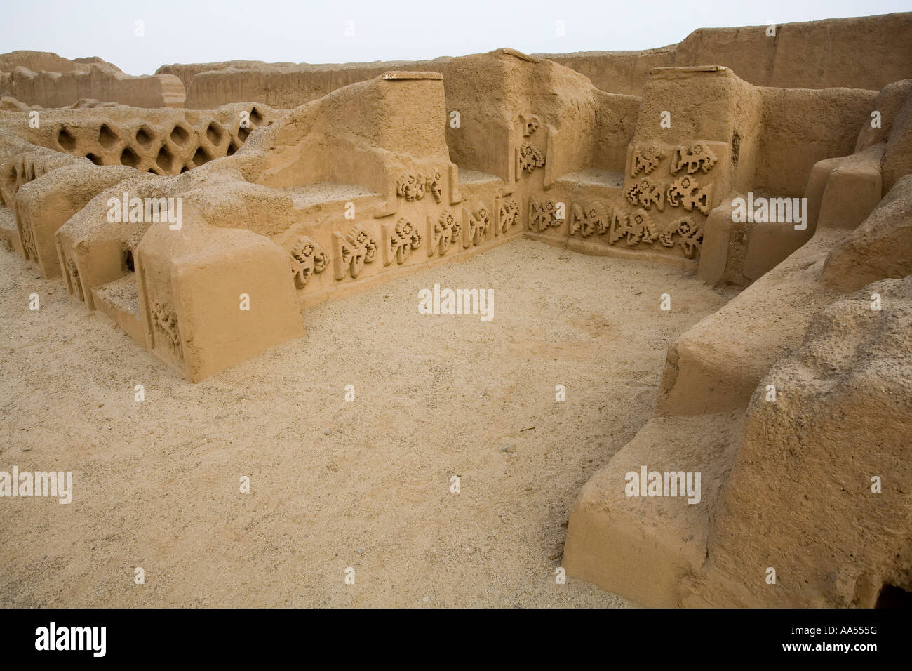 The Chan Chan ruins in Northern Peru Stock Photo