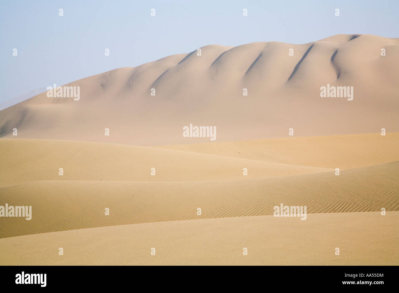 Sand dunes at Huacachina Oasis,  Peru Stock Photo