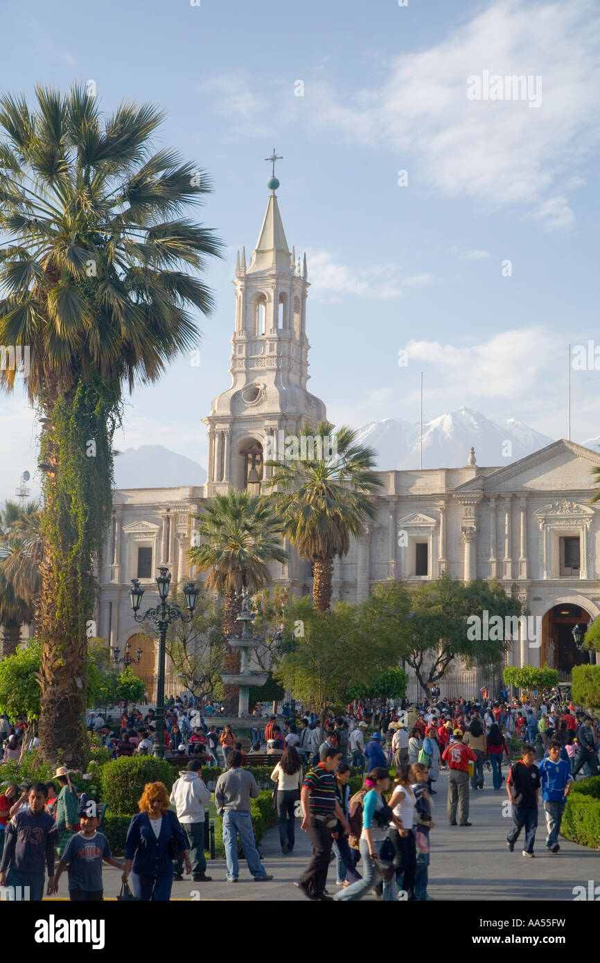 Arequipa main plaza,  Peru Stock Photo