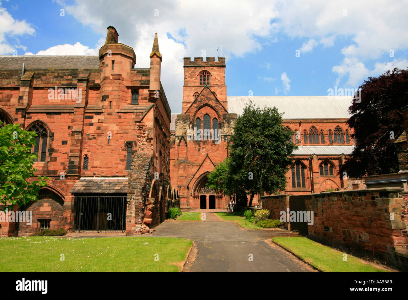 Carlisle Cathedral  Church of England  city of Carlisle, in Cumbria, in England. Stock Photo