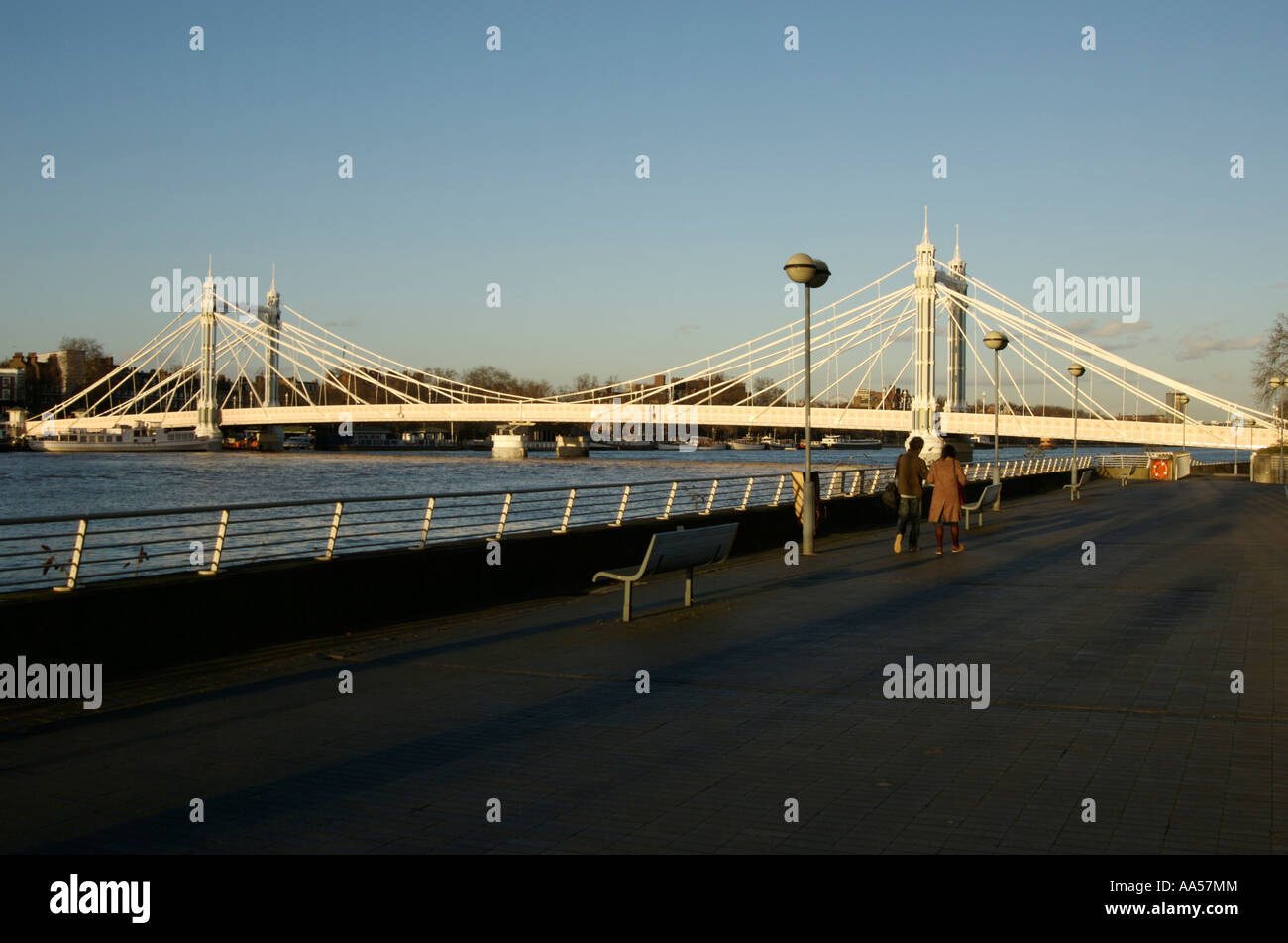 Albert Bridge Battersea London uk Stock Photo - Alamy