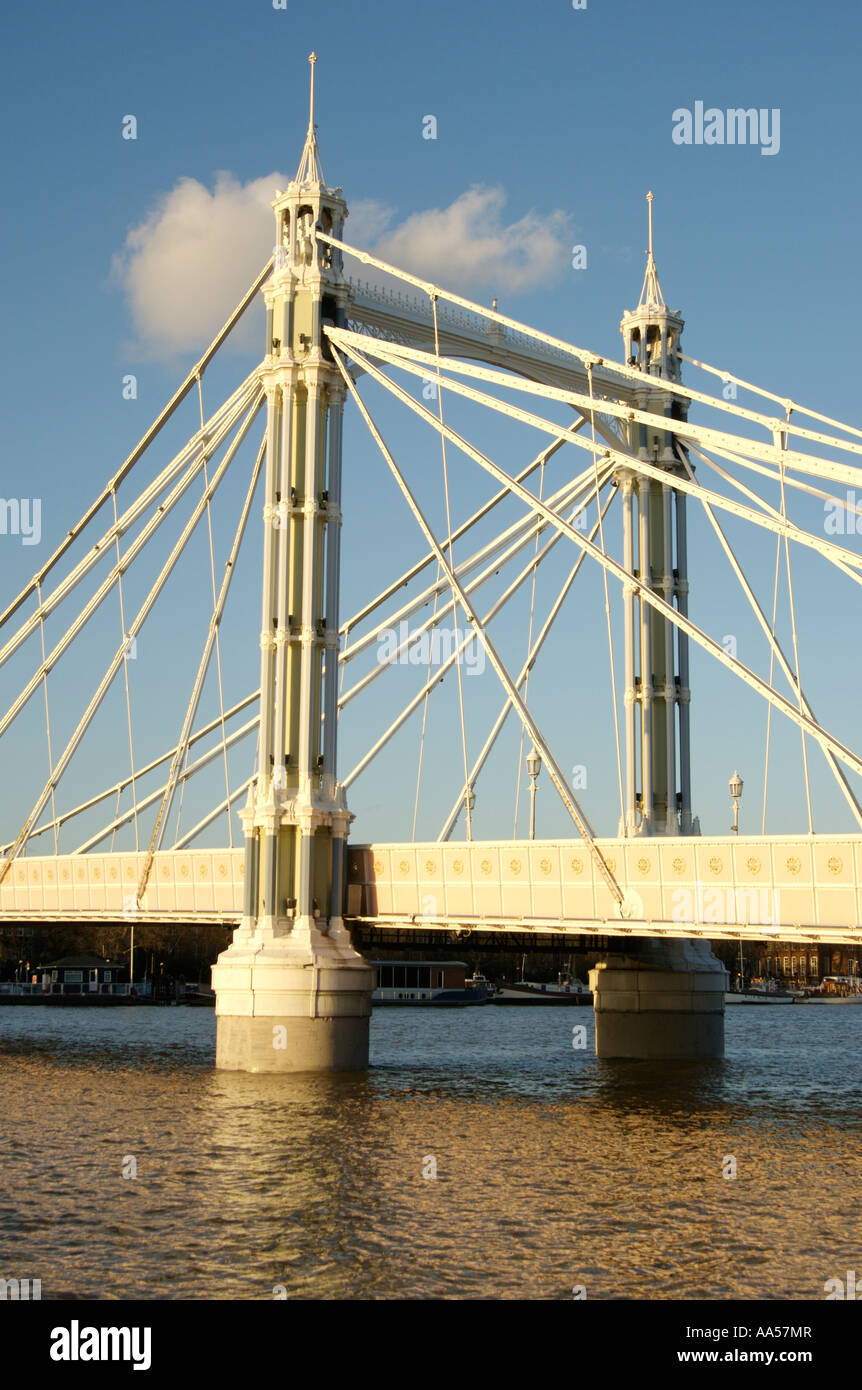 Albert Bridge Battersea London uk Stock Photo - Alamy