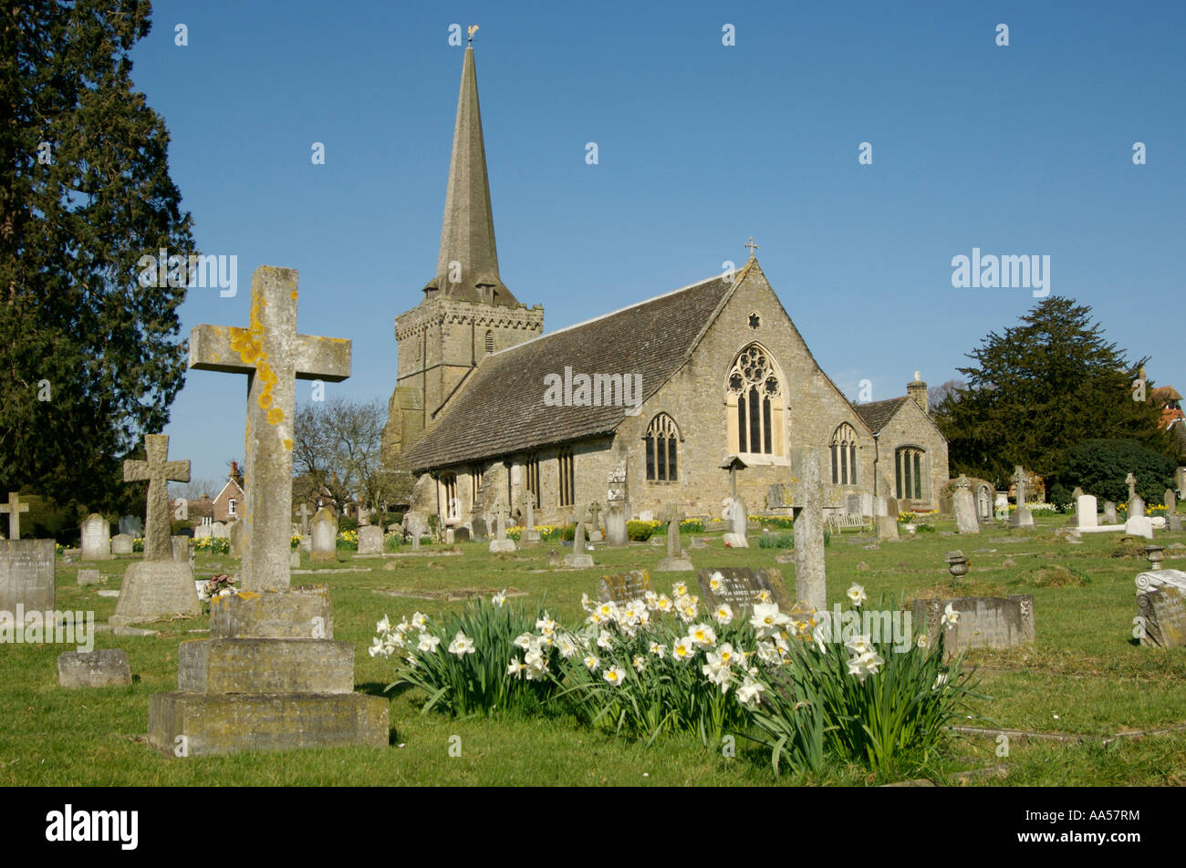 Quaint english village parish church, Cuckfield, West Sussex, England Stock Photo