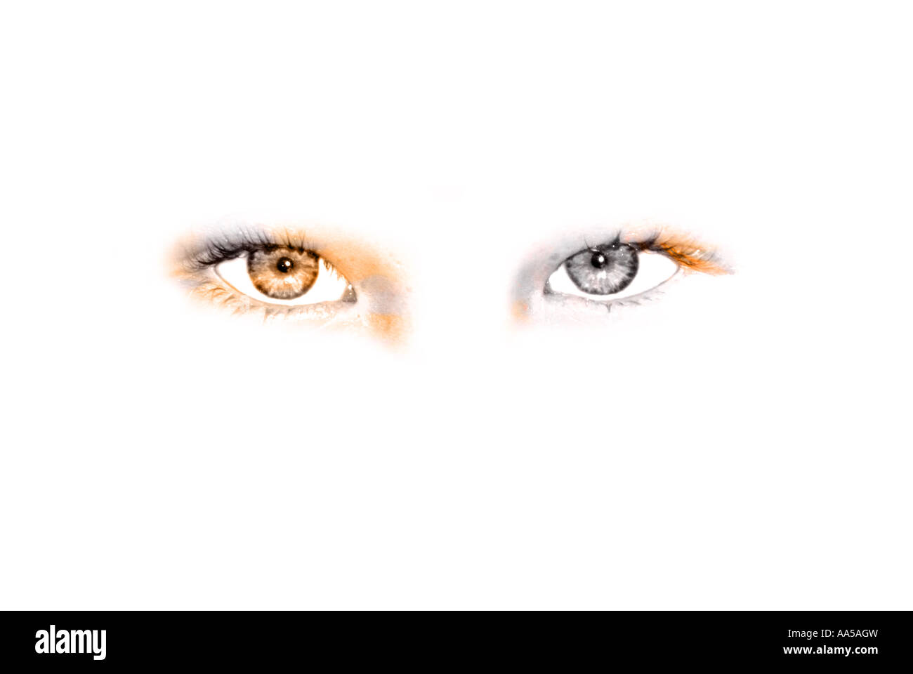 Eyes close up digitally enhanced, Cut Out Stock Photo Alamy