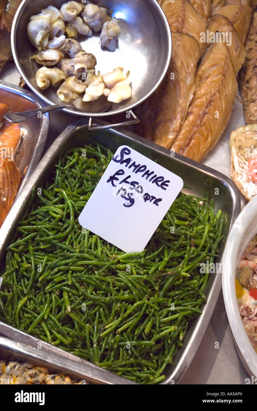 Samphire at Rock a Nore Fisheries fish shop Hastings Old Town East