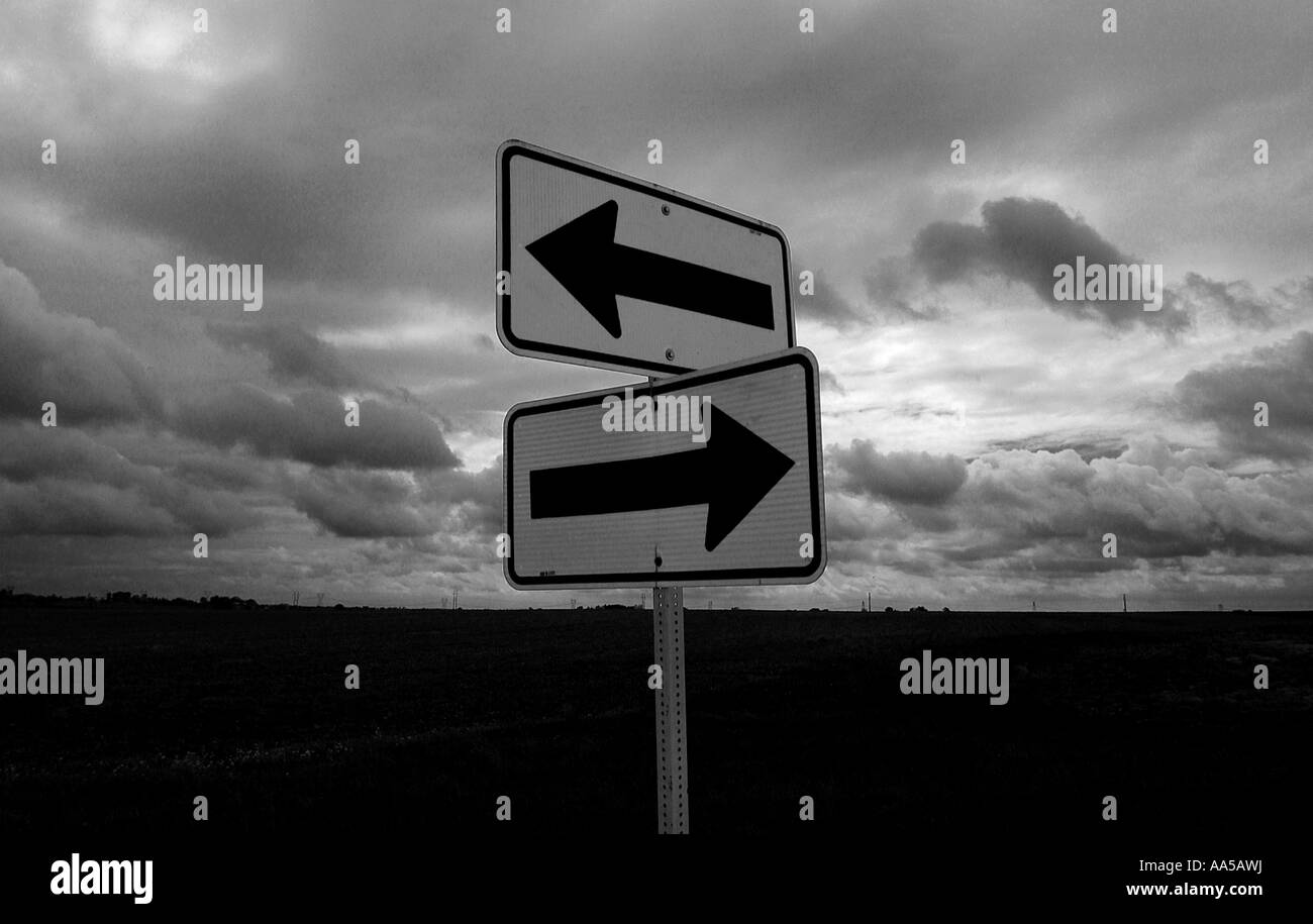 Black and white road signs hi-res stock photography and images - Alamy