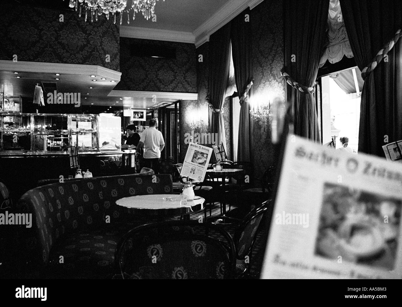 Cafe Sacher Vienna Austria Stock Photo