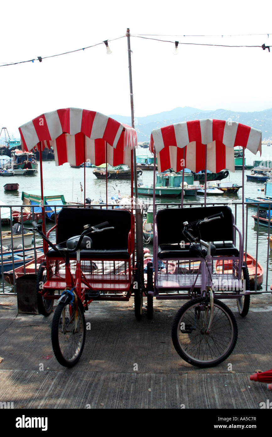 Passenger Bike in Cheung Chau, Hong Kong Stock Photo