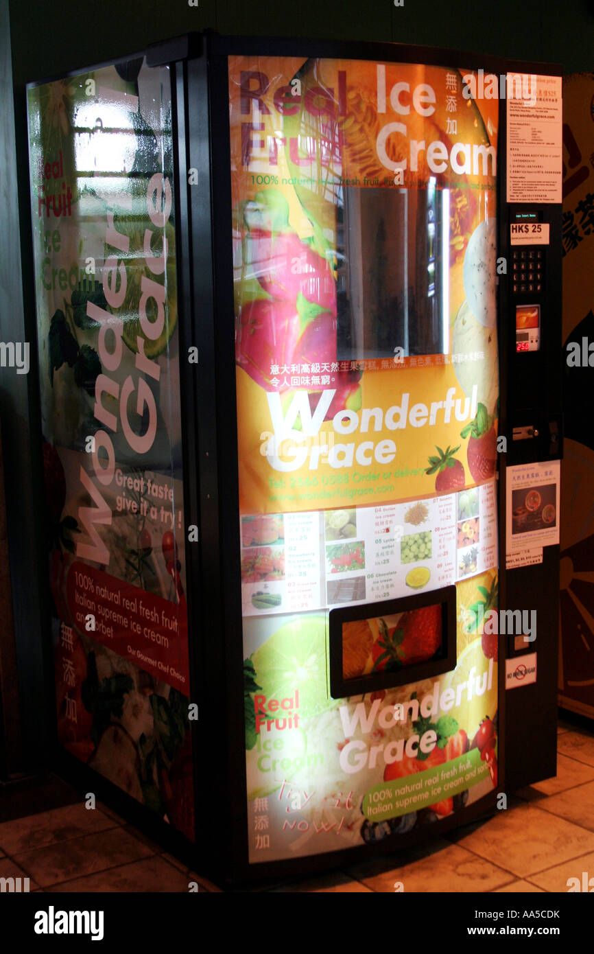 An Ice Cream vending machine in Hong Kong Stock Photo Alamy