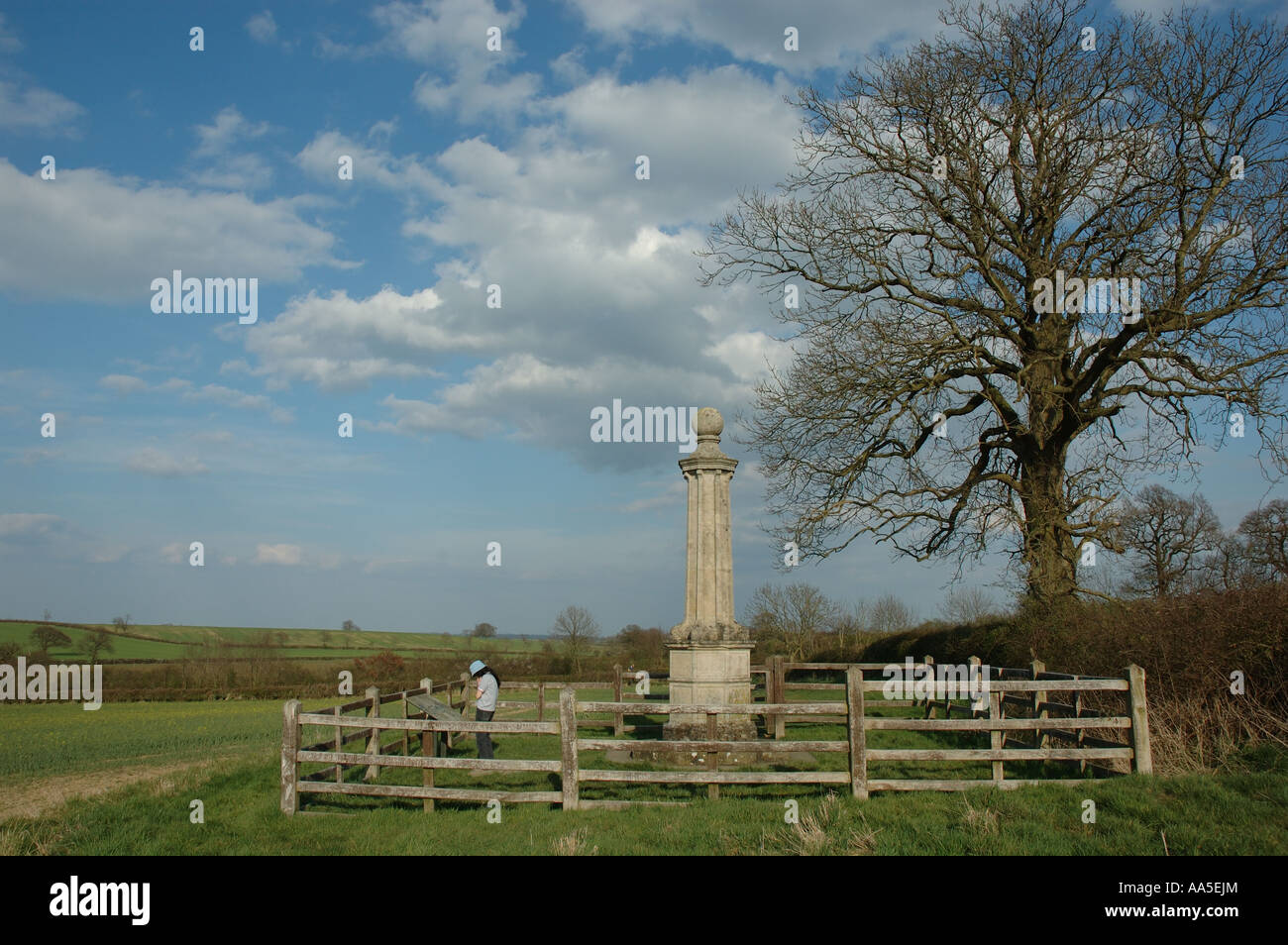 stone monument to commemorate the Battle of Naseby, Northamptonshire