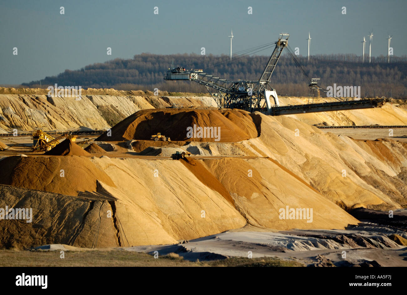 Garzweiler open cast coal mine, recultivation side,near Cologne, Germany. Stock Photo