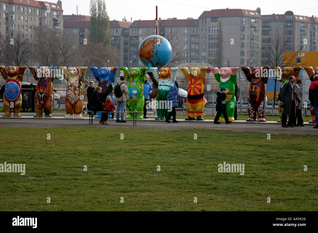Germany Berlin United Buddy Bears Exibition Stock Photo