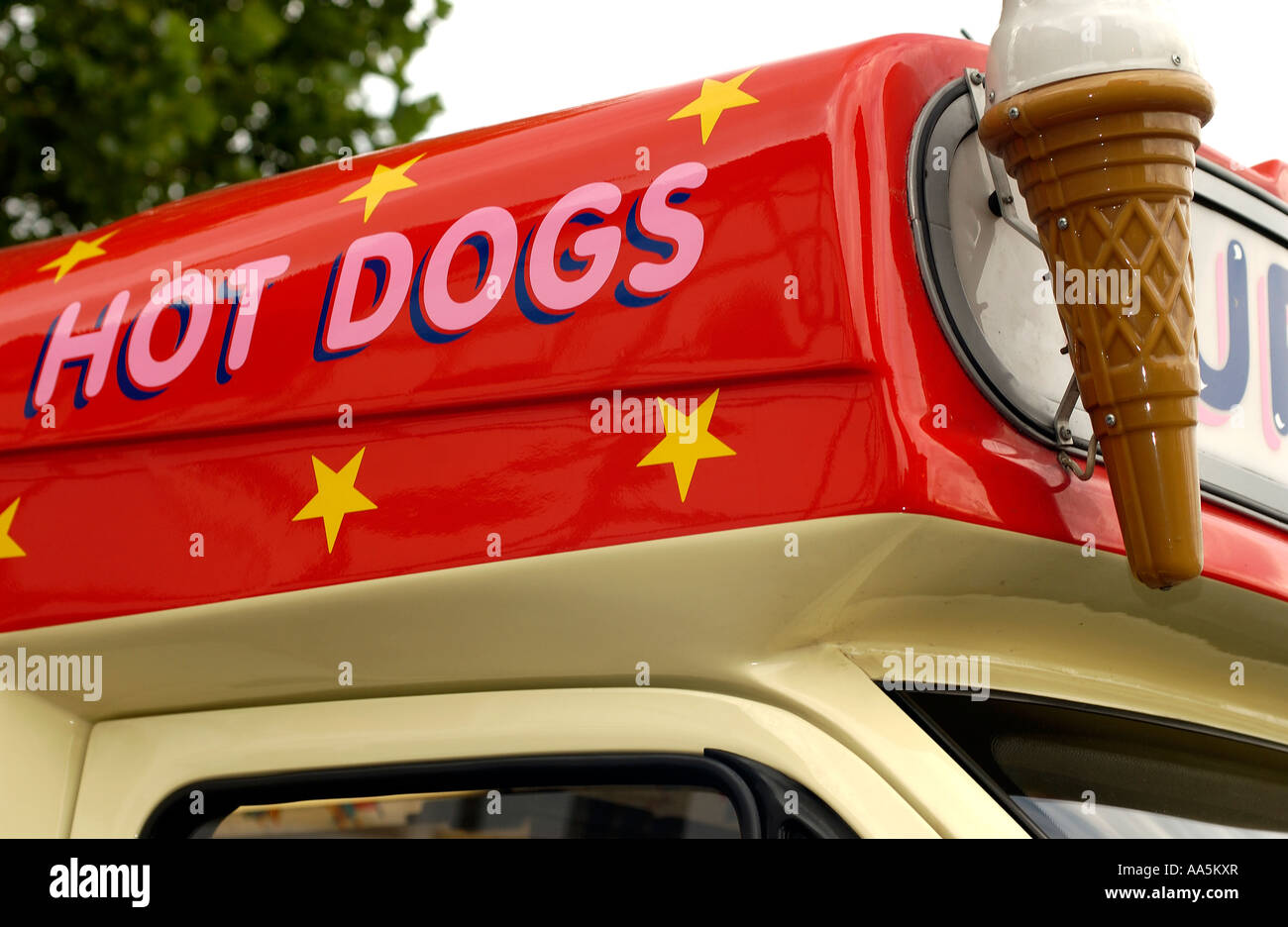 Hot Dog Ice Cream Van Stock Photo Alamy