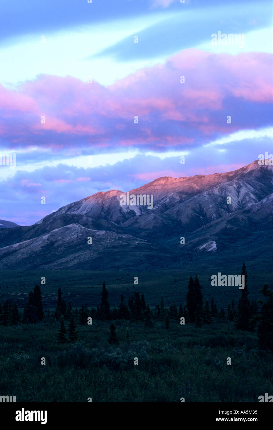 Mountain range in Denali n p Alaska Stock Photo