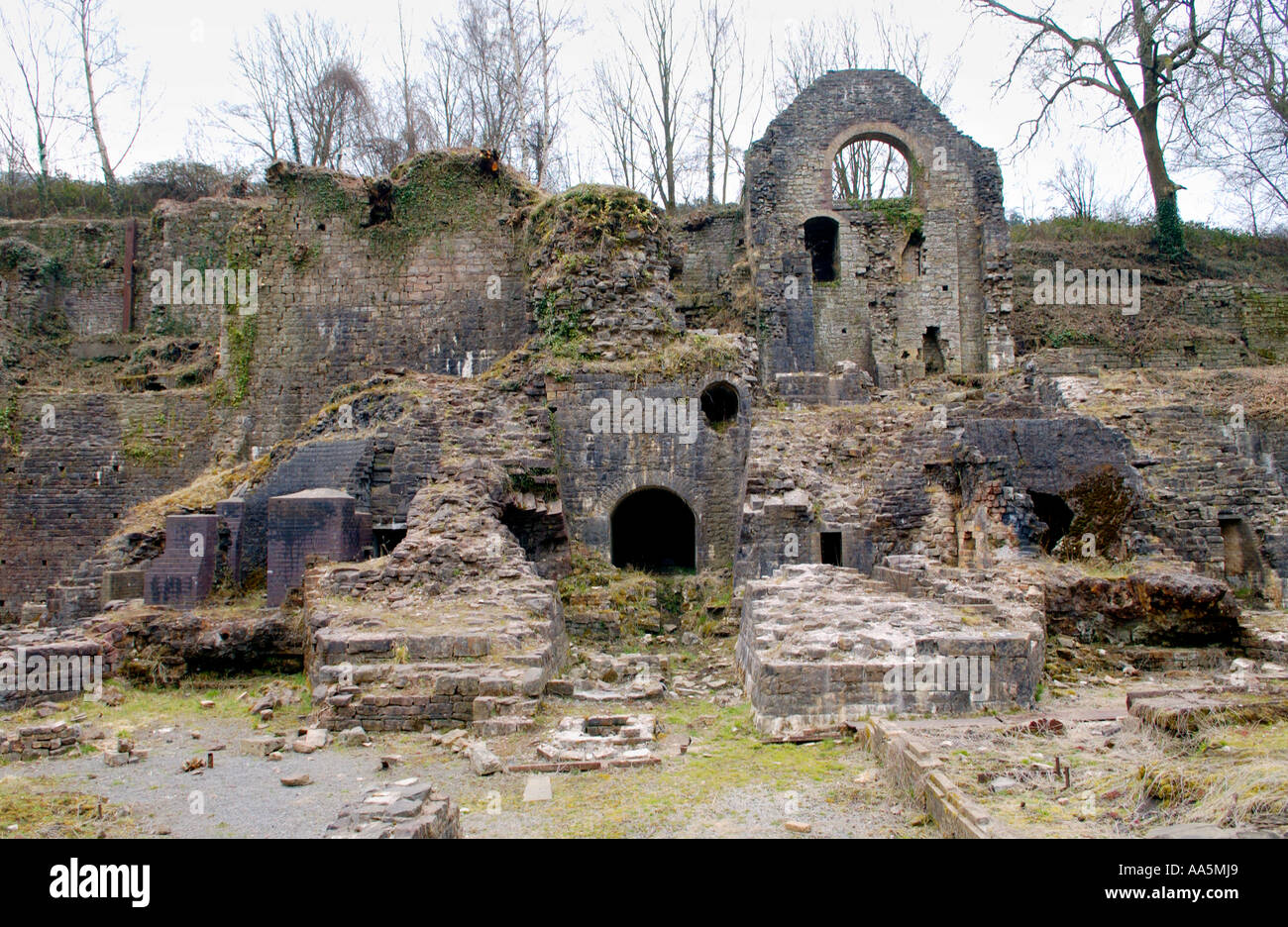 Ruins of Clydach Ironworks established 1793 close to natural resources