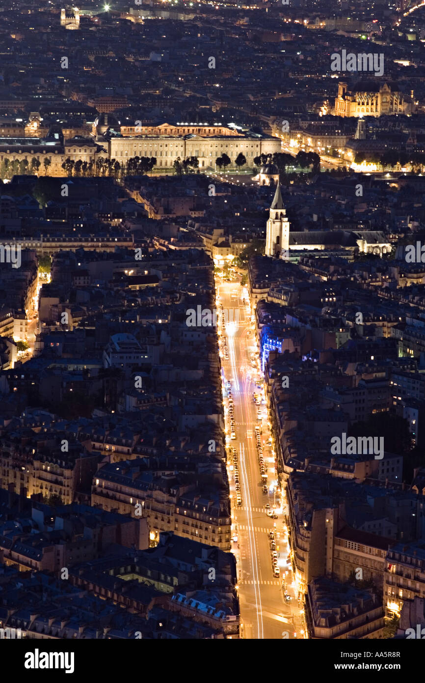Louvre museum aerial view hi-res stock photography and images - Alamy