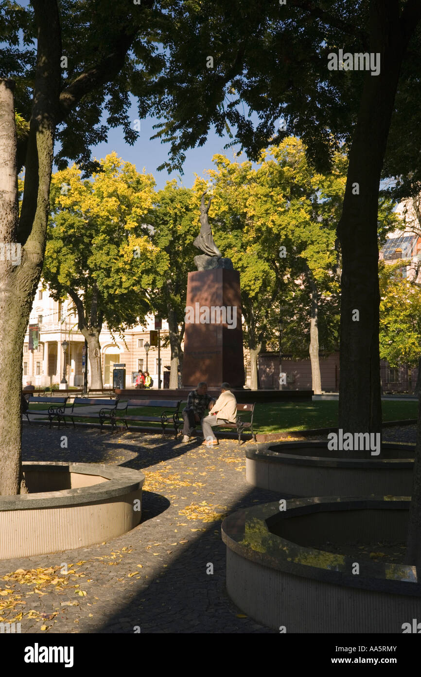 Bratislava, Slovakia. Mostova street and park in autumn Stock Photo