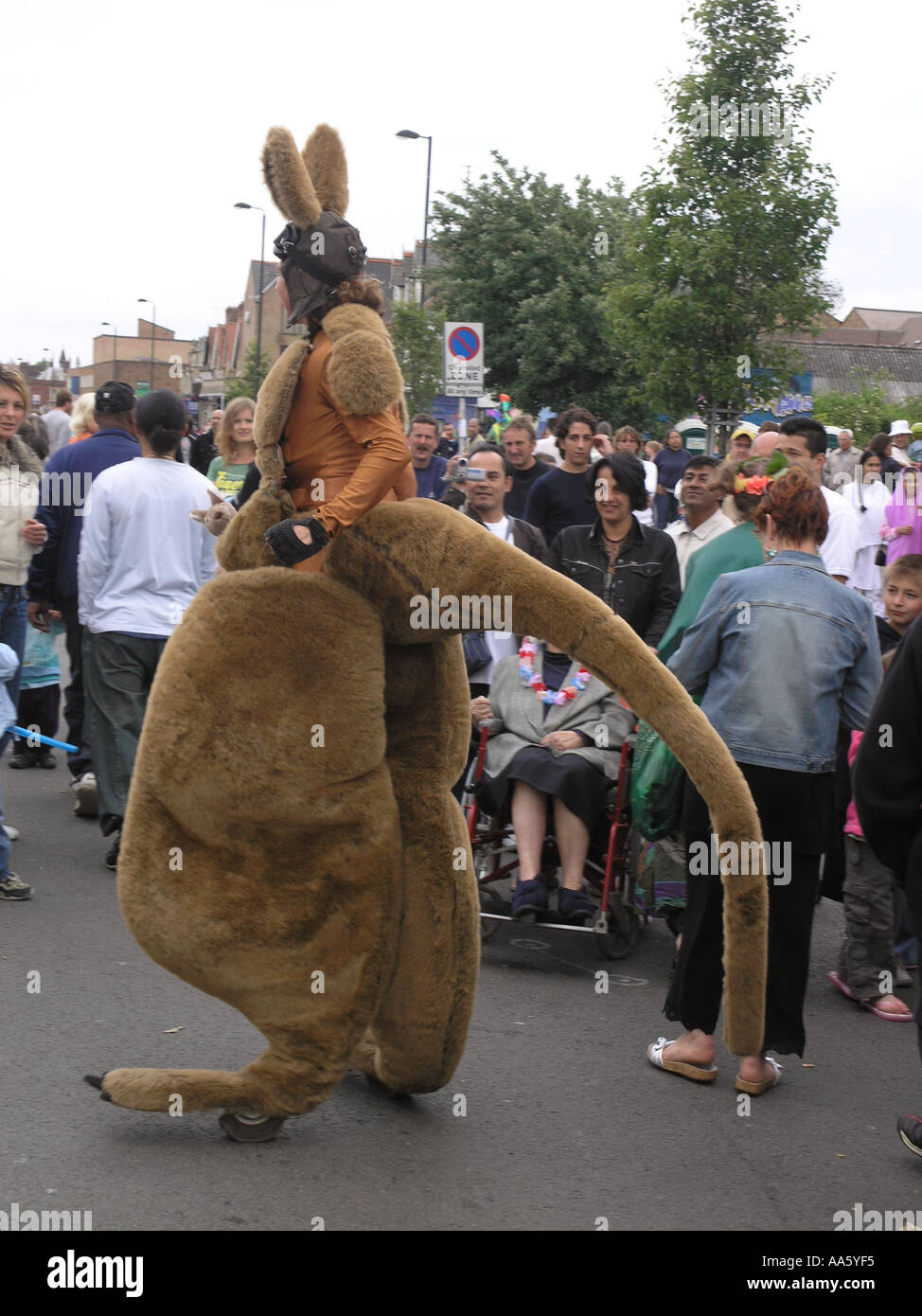 Street entertainer wearing Kangaroo costume Stock Photo - Alamy