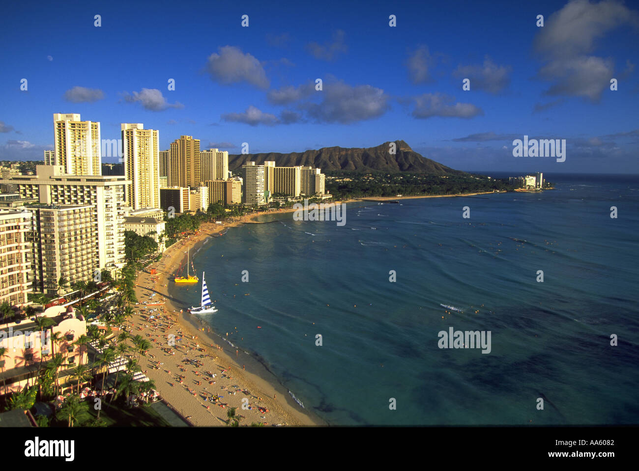 Waikiki aerial tree hi-res stock photography and images - Alamy