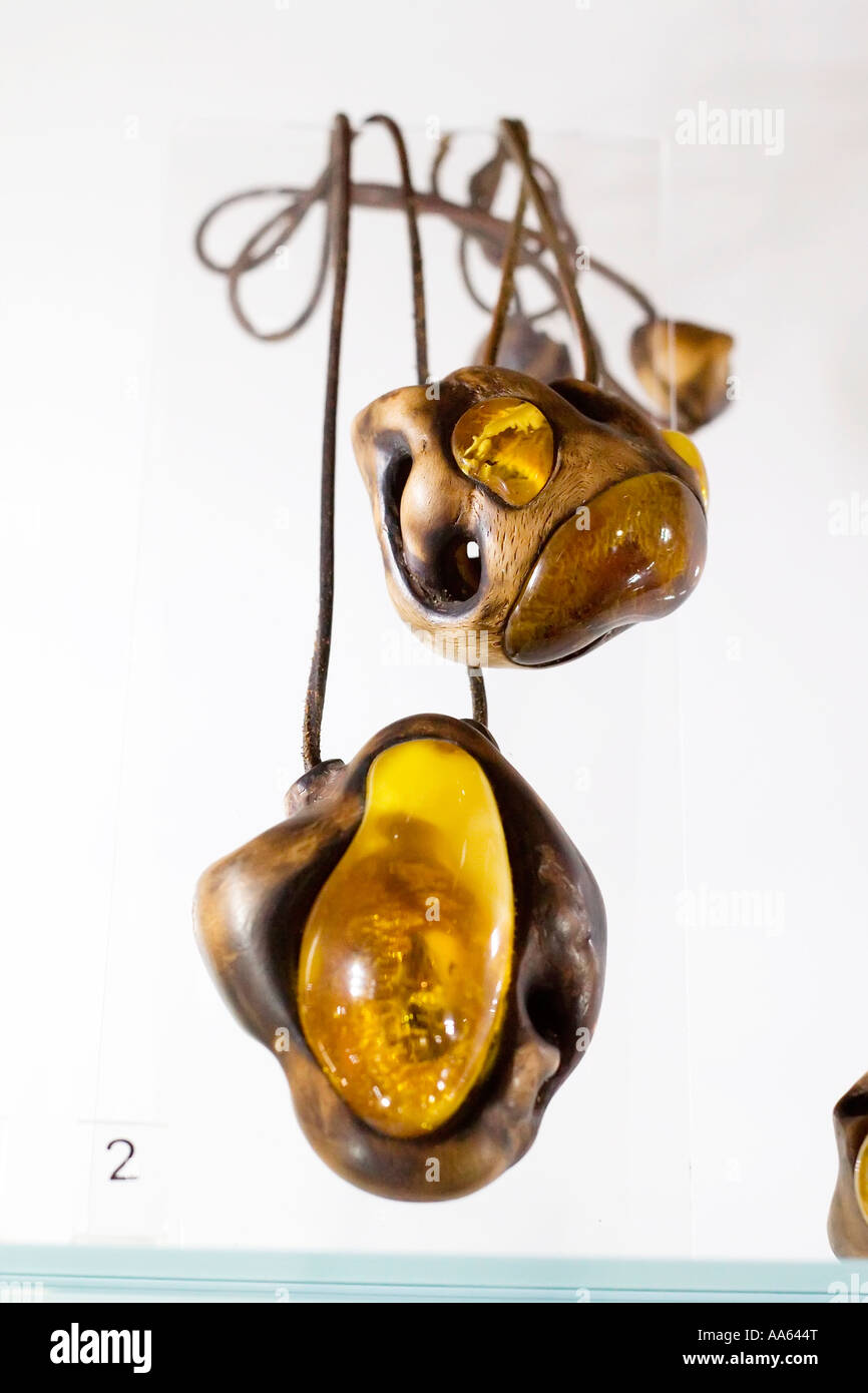 Display of amber jewellery, Gdansk, Pomerania, Poland Stock Photo Alamy