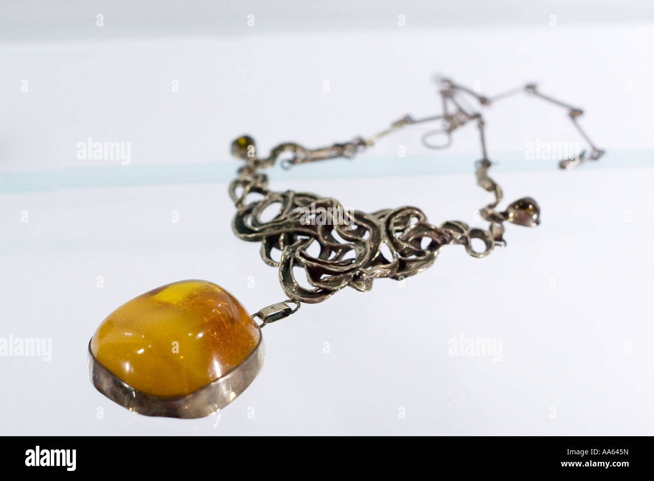 Display of amber jewellery, Gdansk, Pomerania, Poland Stock Photo Alamy