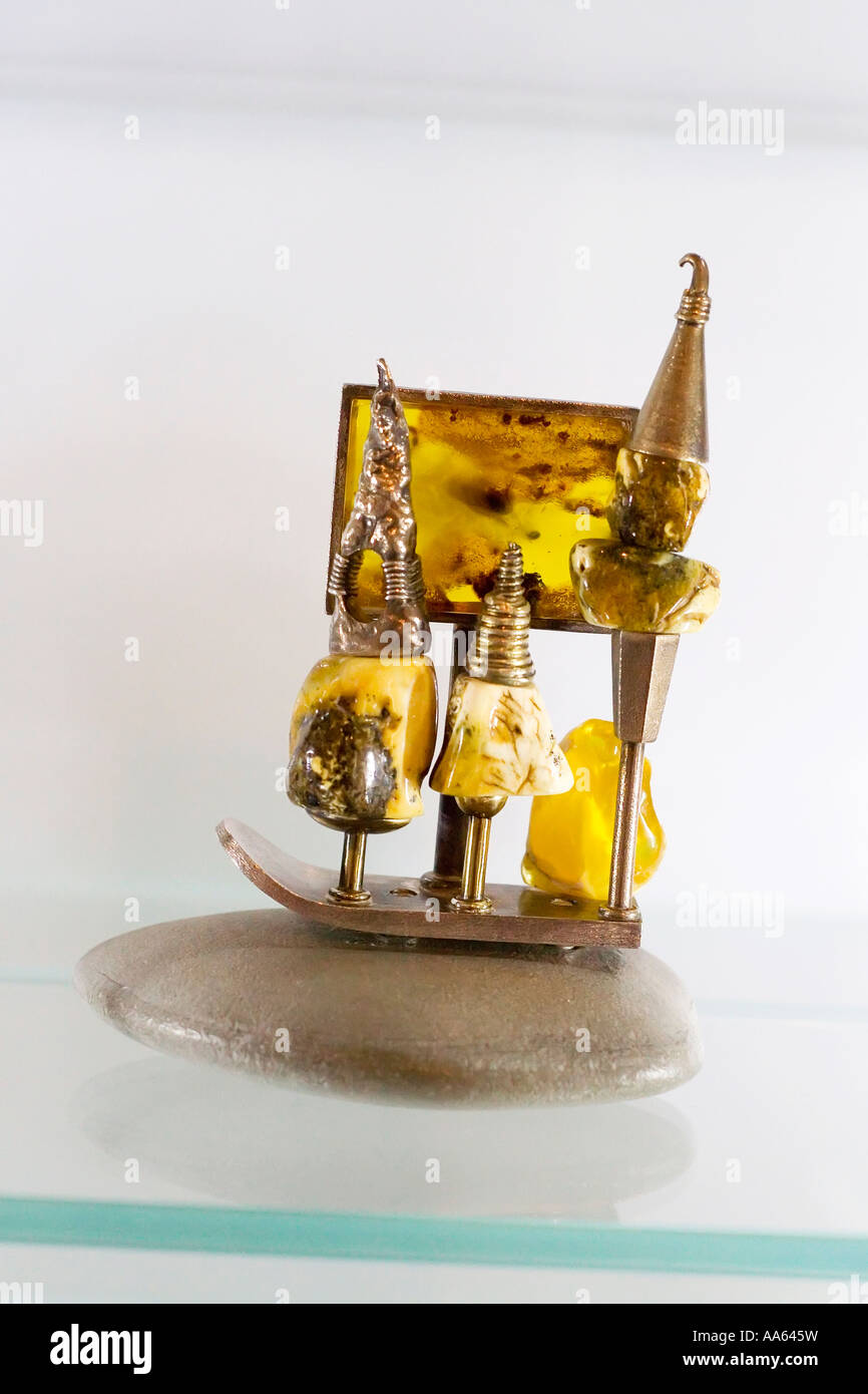 Display of amber jewellery, Gdansk, Pomerania, Poland Stock Photo Alamy